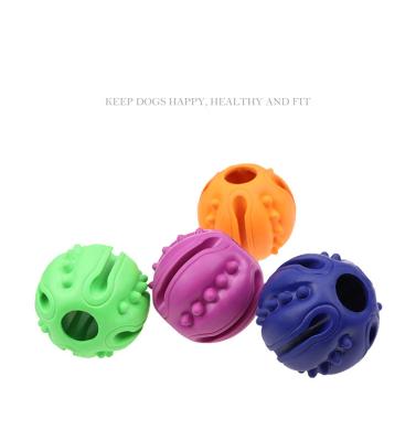 China Viable Rubber Dog Tooth Chew Factory Toy Dog Food Treat Dispensing Interactive Chew Toy Ball for sale