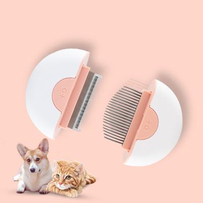 China Factory Stocked Wholesale Custom Logo Pet Metal Needle Comb Cat Hair Comb Dog Flea Comb for sale