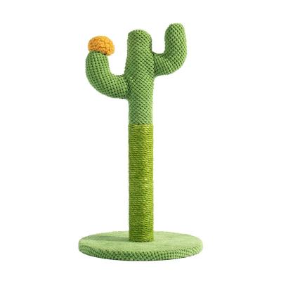 China Viable Kittens Kitty Cat Climbing Frame Sisal Scratcher Cactus Pet Supplies Scratching Board Toy Tree with Post for Pet Training for sale