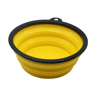 China Sliding Silicone Feeding Bowl Eco - Friendly Non Sustainable Pet Drinking Collapsible Bowl for sale