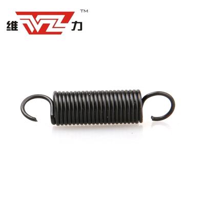 China Coil Weili Manufacturer Customized Stainless Steel Plated Flat Wire Double Hook Coil Extension Spring Open Tension Spring for sale