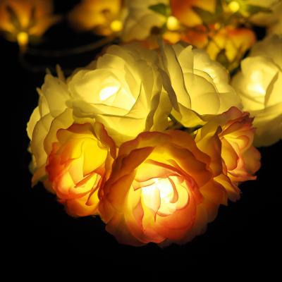 China String Light Hot Selling Simulation Mounted Flower Head Indoor Lighting Outdoor Decorative Led Flower C04 for sale