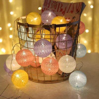 China DC LED String Cotton Ball Battery 15LEDs Lights String 2.6m Light Fairy Light String 2.6m Fairy Light Wedding Wedding Birthday Festival Party Home Decoration X01 for sale