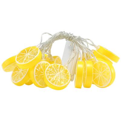 China Hot Selling Cool DC LED String Light Fairy Tale Light Chain 1.35m Cool 3AA Battery Box Powered 10LED Lemon Shaped Warm White String Light X13 for sale