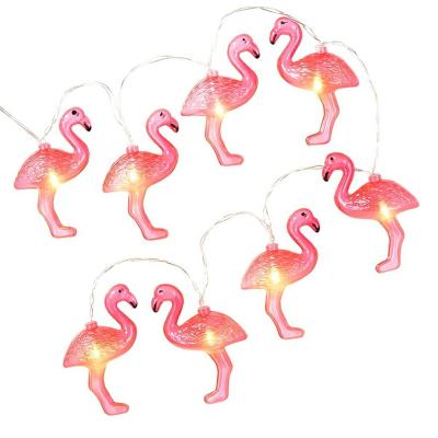 China Factory Party Decoration 10 LED Battery String Lights Outdoor Well Sale 1.35m Flamingo Birthday Wedding Light Hotel X12 for sale