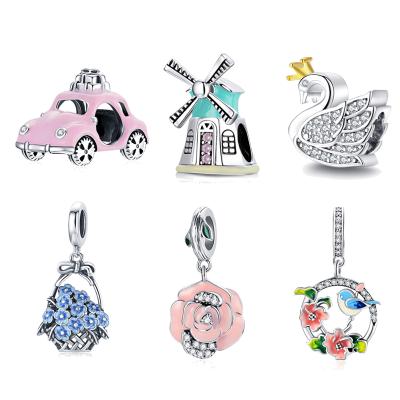 China New arrival cute quality 925 sterling silver diy jewelry charms for bracelet making for sale