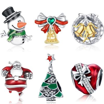 China Hot Selling FASHION Festival Gift Charm 925 Sterling Silver Christmas Charm Jewelry for sale