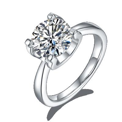 China M04J CLASSIC hot sales big 3.0 carat moissanite ring 925 ct 9mm ct 9mm sterling silver wedding ring for sale