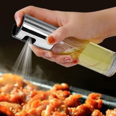 China 146 BARBECUE Glass Stocked Olive Oil Sprayer Kitchen Oil Spray Bottle Pump Leakproof Stainless Steel Drops Oil Dispenser BBQ Cooking Tools for sale