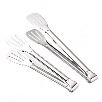 China Easily Cleaned Amazon Stainless Steel Food Tongs BBQ Bread Accessories Cut Kitchen Cooking Tools Bread Food Tongs Non-Stick BBQ Tools for sale