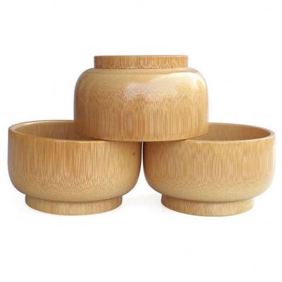 China New To Kitchen Container Food Bowl Soup Rice Wooden Bowl Eco-friendly Sustainable Natural Bamboo Wood Utensil Tableware for sale