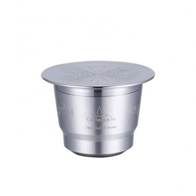 China Eco-friendly Stainless Steel Coffee Capsule Filters Nespresso Reusable Refillable Coffee Capsules For Coffee Machine for sale