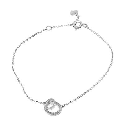 China Customized Fashion Pure Trendy 925 Sterling Silver CZ Jewelry Bracelet for sale