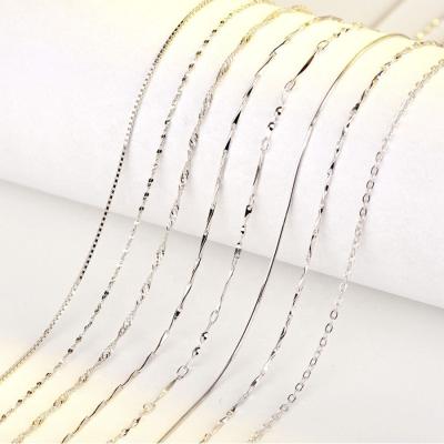 China 925 Sterling Silver Stamp Latest Design Women Chains Fashion White Gold 925 Sterling Silver Men Chain for sale