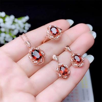 China TRENDY 18k Gold Plat Stone Wedding Wholesale Brass Women Necklace Zirconium Jewelry Set for sale