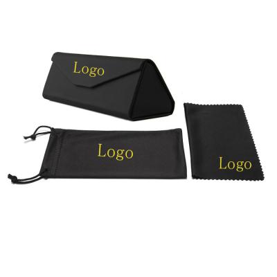 China Custom Logo Eyeglasses Frame Box Eyeglass Pouch Sunglasses Case Set Optical Packaging Eyewear Glasses Storage Box for sale