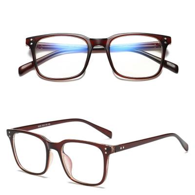 China 2022 Eyewear Vintage Block Glass Frames Optical Spectacle Glass Frame Style Unisex Fashionable Clear Blue Light Optical Monocle for sale