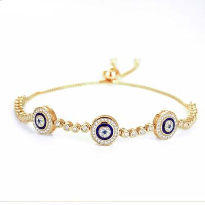 China CLASSIC Royal Luxury Bracelet Jewelry 925 Silver Gold Plated Women Evil Eyes Jewelry for sale