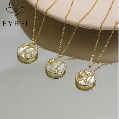 China 2021 Wholesale Career Office/Jewelry European And American Central Statistical Factory Necklace For Women 925 Sterling Silver Letter Necklaces for sale