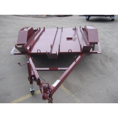 China 6x4 Tandem Flatbed Trailer For Two Motor Bike Transport Australian Style for sale