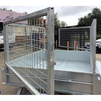 China 7x5 Heavy Duty Hot Dipped Galvanized Cage Trailer for sale