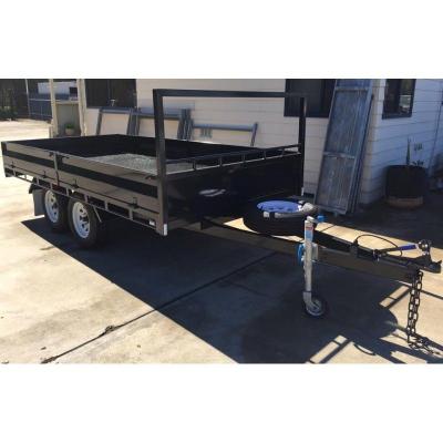 China Safety 10x6 Tray Top Trailer , Flat Top Tandem Trailer Heavy Duty for sale