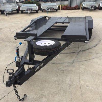 China Custom 14 x 6.3ft Tandem Car Carrier Trailer / Car Hauler Trailer For Transporting Cars for sale