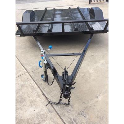 China Flatbed Motorcycle Transport Trailer 8x6 With Heavy Duty Tie Down Rings for sale