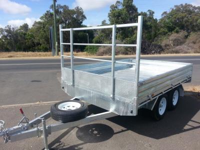 China Rocker Roller Tray Top Trailer 10 X 6 Tandem Trailer With 4 Wheel Disc Brakes for sale