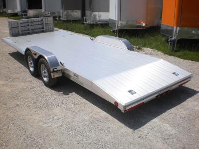 China Custom Basic 7x4 Aluminum Flatbed Trailer For Cargo / Vehicle Transportation for sale