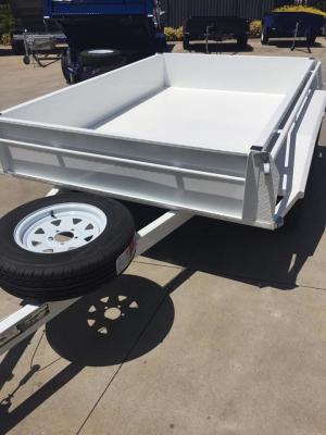 China Industrial 10x5 Heavy Duty Tandem Axle Painted Trailer 2000KG With Mudflaps for sale