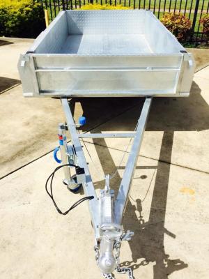 China 7x4 Hot Dipped Galvanized Trailer Heavy Duty with Mechanical Disc Brake 1400KG for sale