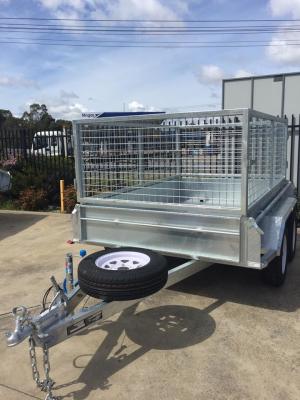 China 10x5 Galvanised Caged Tandem Trailer with Mechanical Disc Brake 2000KG for sale