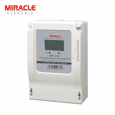 China Three Phase Digital Prepayment KWH Watt Hour Meter DTSY-121YF for sale