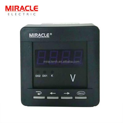 China Measuring Single Phase Voltage 0-9999 Single Phase Panel Mounted LCD Display Voltmeter Digital Electrical Panel Meter for sale