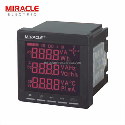 China Single Phase Measuring Voltage 0-9999 Single Phase Panel Mounted LCD Display Digital Electric Power Meter for sale