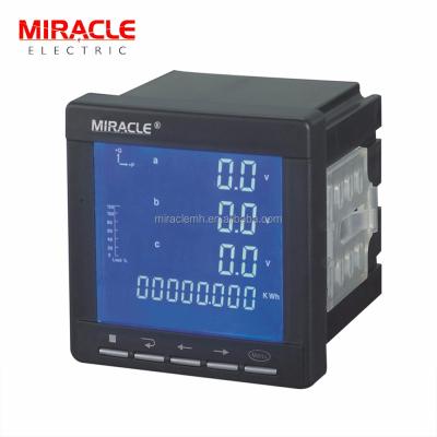 China Single Phase Measuring Voltage 0-9999 Single Phase Panel Mounted LCD Display To Show Digital Electric Power Meter AC Voltmeter for sale