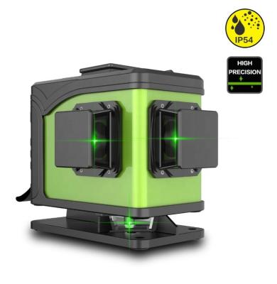 China 12 Horizontal And Vertical Cross Lines Floor 360 Lines Laser Level Green 3D Indoor And Outdoor With Auto Self-Leveling 137*82*128mm for sale