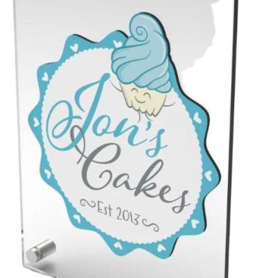 China Display Custom Made Custom Acrylic High Quality Acrylic Billboard Plaque Customized In Colors for sale