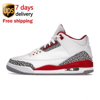 China EVA CT8532-126 Red Top Quality EVA Cardinal Jordan Air Jordan 3 Basketball Shoes Sports Running Shoes Sneakers Chaussures Homme for sale