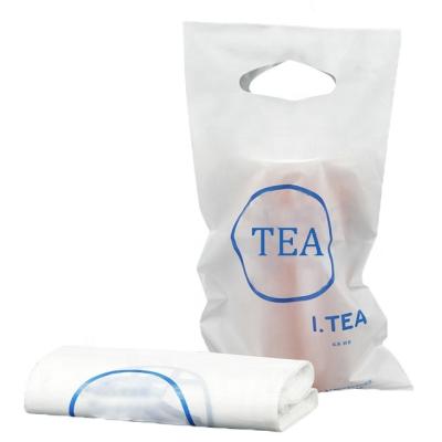 China Single Delivery Disposable Milk Tea Bag Cup BIODEGRADABLE PBAT Frosted PLA Can Be Customized Plastic Milk Tea Packaging One Cup Bag for sale