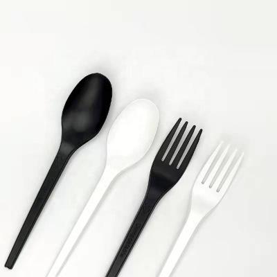 China Disposable Wholesale Degradable Cutlery Sets Knife Fork Spoon Disposable Tableware Food Eco-friendly Harmless Contact Directly for sale