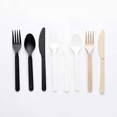 China Disposable Wholesale Health Degradable Tableware For Restaurant Western Use Knife Fork Disposable Spoon for sale