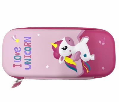 China Pen And Other Study Items Customized EVA Hard Shell Zipper Girls Pen Box Children Pencil Case Storage Carrying Case Protector To School for sale