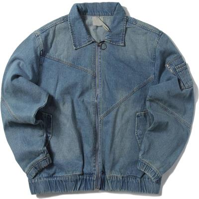 China Autumn And Winter Mens Jacket Zipper Slit Cropped Sustainable Denim Jacket for sale