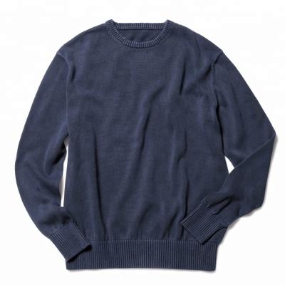 China Custom Knitted 100% Mens Cashmere Sweater Cotton Crewneck Sweatshirt Anti Shrink for sale