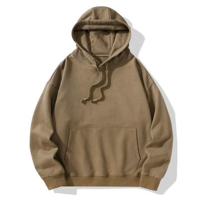 China thickened solid color men's sports anti-wrinkle fashionable loose cotton 100% custom made hoodie for sale