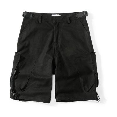 China Custom Functional Men's Anti-Wrinkle Cargo Cargo Shorts Knee Length Casual Outdoor Diagonal Pocket Short Pants for sale