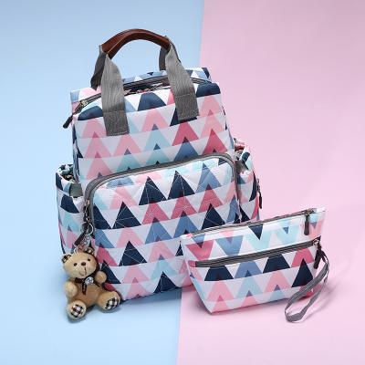 China Wholesale Multi-Function Custom Cute 2 In 1 Set Travel Diaper Bag Mummy Diaper Bag Mummy Baby Bags for sale