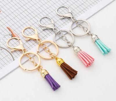 China Soft and lovely lobster with fringes backs DIY to customize cute small pendant key chains, metal key chain trinkets for girls for sale